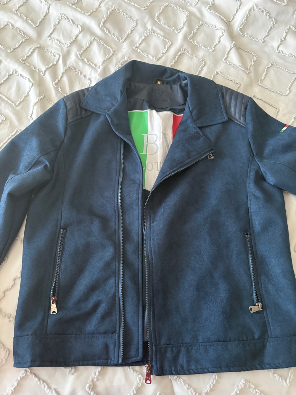 Men's Navy Zip-Front Jacket -